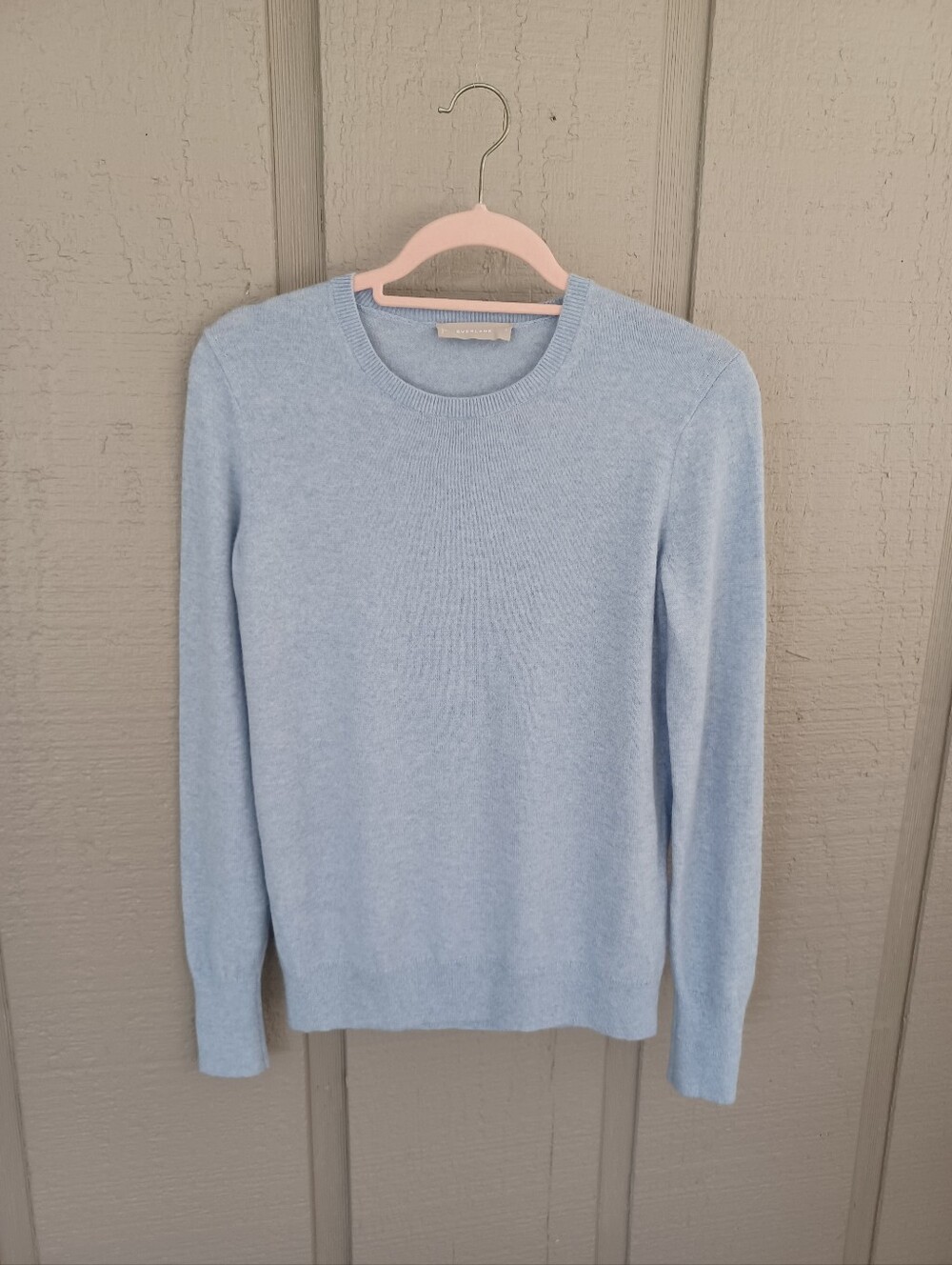 Everlane Cashmere Sweater Size S Women Long Sleeve Blue Pullover Crewneck Preppy